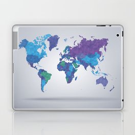 Polygonal World Map Laptop Skin