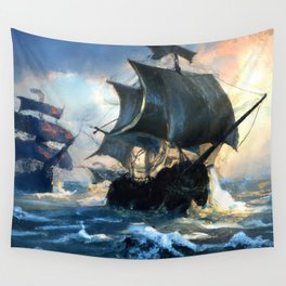 Battle on the High Seas Wall Tapestry