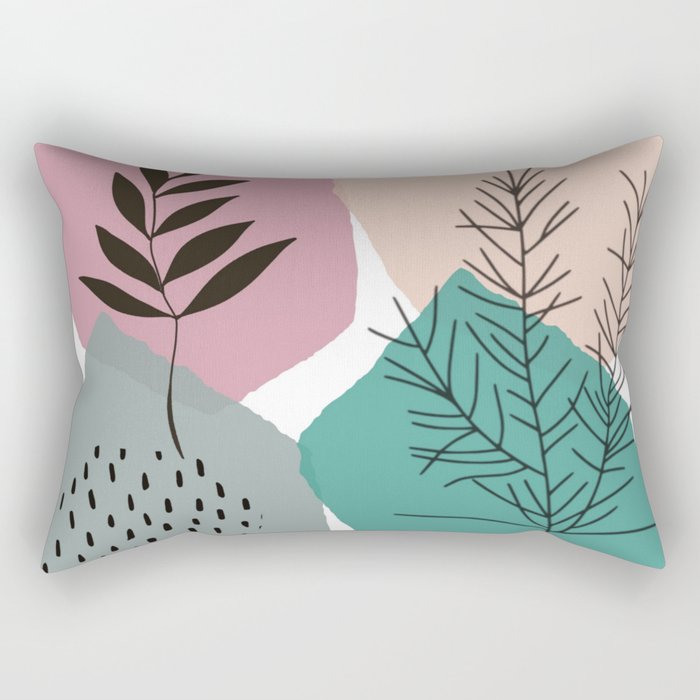 Whimsical Botanical Rectangular Pillow