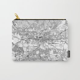 Johannesburg White Map Carry-All Pouch | Simple, Southafrica, Black And White, Urban, Road, Pattern, Line, Grid, Map, Roadmap 