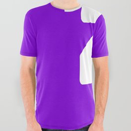 z (White & Violet Letter) All Over Graphic Tee