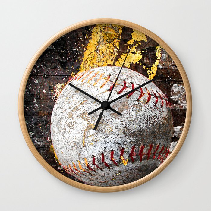 Baseball picture variation 3 Wall Clock