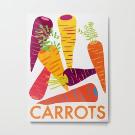 Eat Your Veggies - Carrots Metal Print