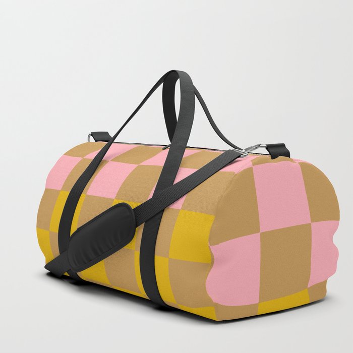 Checkerboard in Pink Duffle Bag
