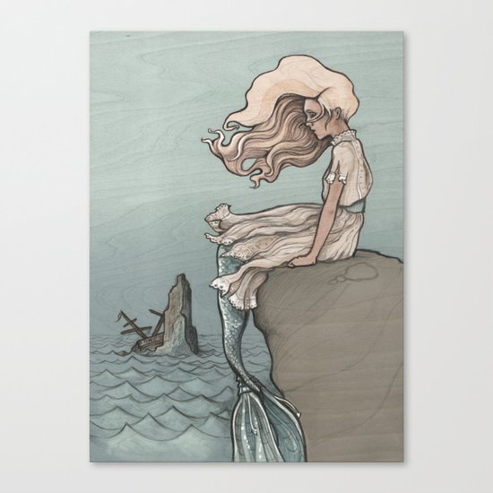 Evolution of a Mermaid Canvas Print