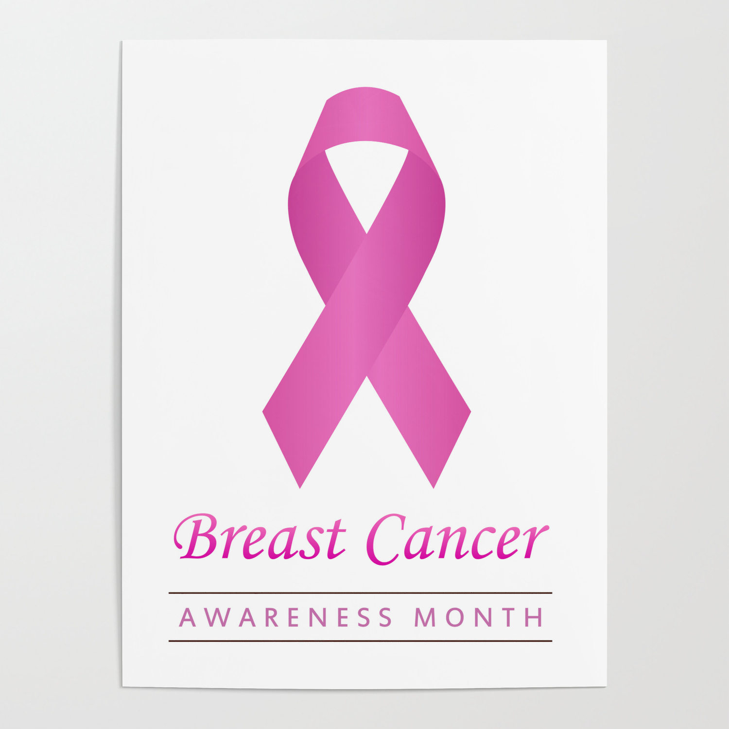 Visit Us 16x16 Breast Cancer Medical Awareness Fight Pink Ribbon Patient Breast Cancer Throw Pillow Multicolor