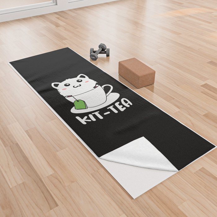 Kit-tea Funny Kitten Cat Lover Yoga Towel