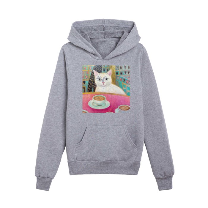 Kitty Cappuccino Kids Pullover Hoodie