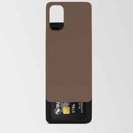 Dark Brown Solid Color Pairs Pantone Emperador 18-1028 TCX Shades of Brown Hues Android Card Case