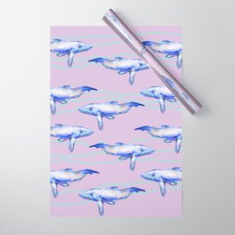 Orca SeaWorld Pink Blue whales  Wrapping Paper