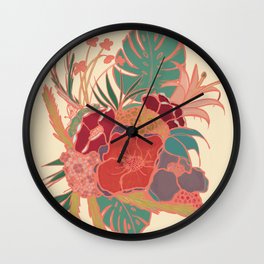 Vintage Floral Tropical - Market + Supply Wall Clock