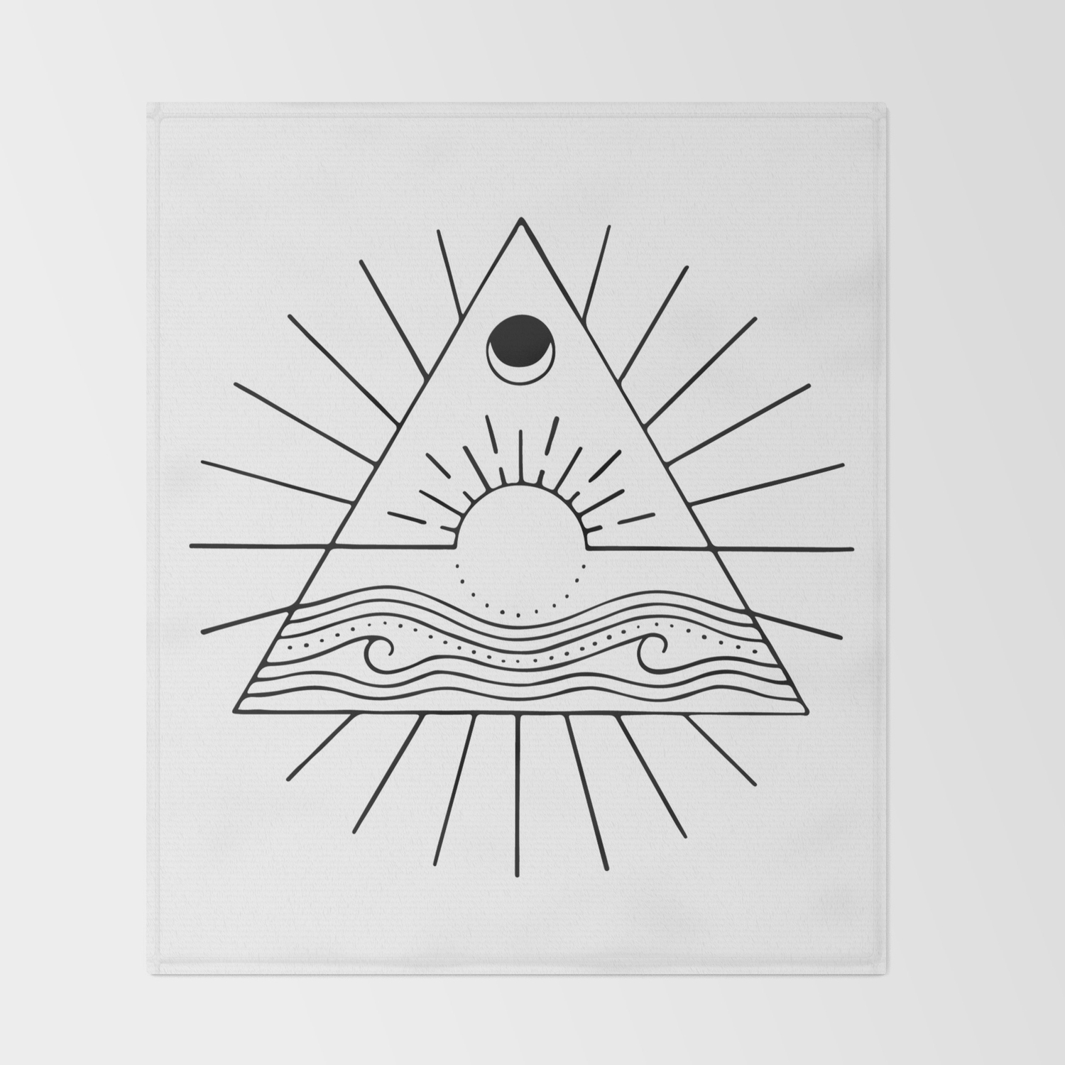 Sun Moon Sea Throw Blanket By Scarletfineart Society6