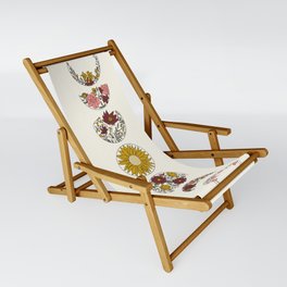 Floral Phases of the Moon Sling Chair