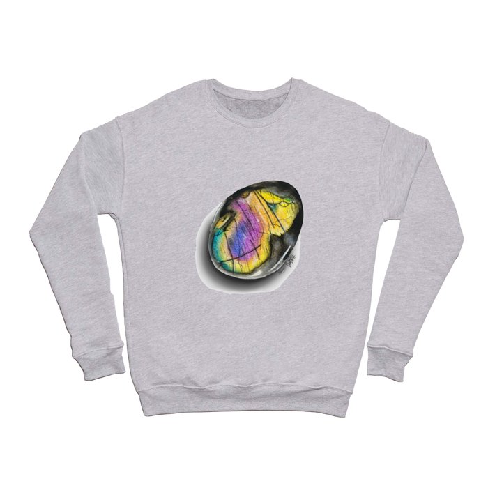 Illuminated Structure: Solo Rainbow Labradorite Crewneck Sweatshirt