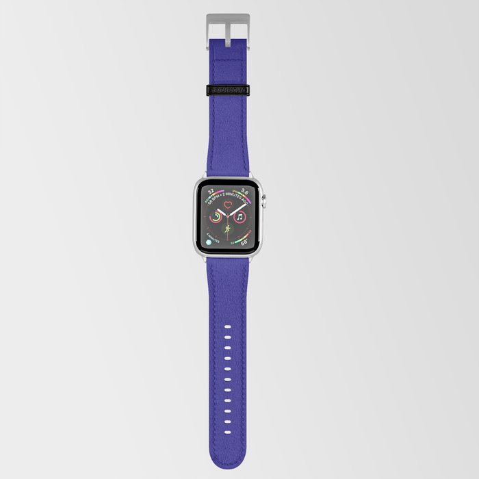 Dark Imperial Blue solid color modern abstract pattern  Apple Watch Band