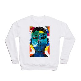 Afro Abstract woman face Crewneck Sweatshirt