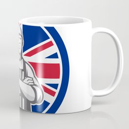 British Butcher Front Union Jack Flag Icon Coffee Mug