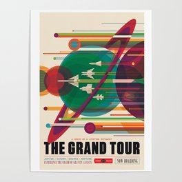 NASA Retro Space Travel Poster The Grand Tour Poster