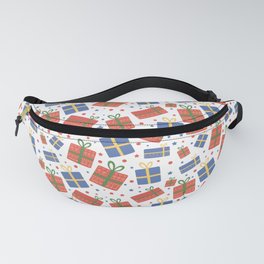 CHRISTMAS GIFT BOX Fanny Pack | Festive, Graphicdesign, Christmas, Birthday, Colorful, Modern, Box, Pattern, Holiday, Magic Dreams 