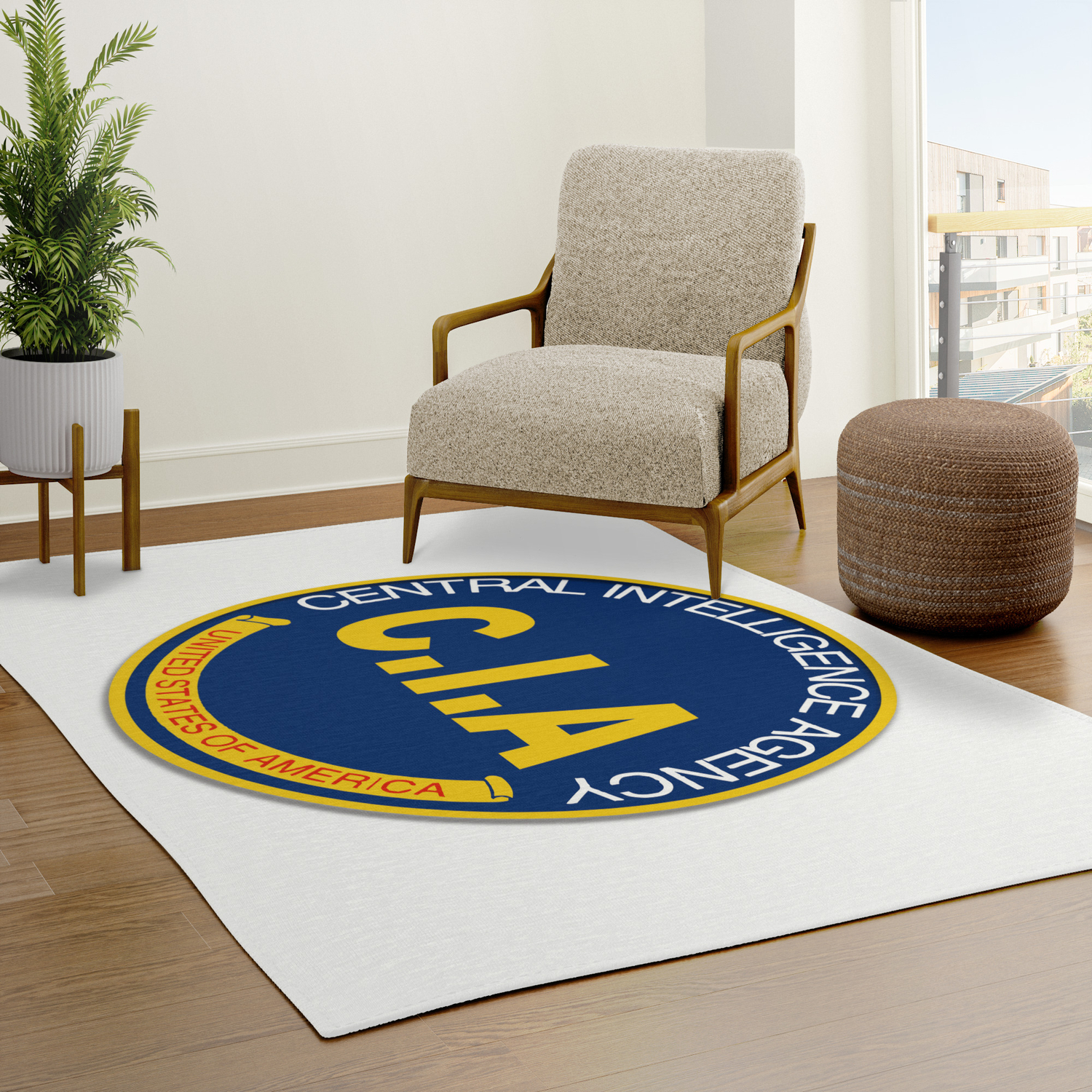 Download Cia Logo Mockup Rug By Homestead Society6