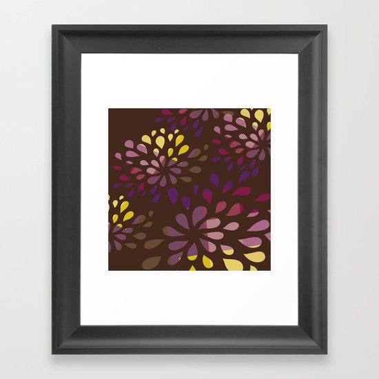 Dark drops Framed Art Print