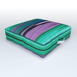 Abstract pattern . Lilac blue turquoise . Outdoor Floor Cushion