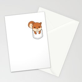 Squirrel Pocket Cute Squirrel Breast Pocket Stationery Card