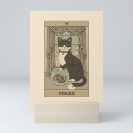 Pisces Cat Mini Art Print