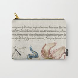 Water Gnat, Martagon Lily, Yellow–Bellied Toad; The Model Book of Calligraphy (Bocksay & Hoefnagel) Carry-All Pouch