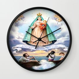 Virgen de N.S. de La Caridad del Cobre (Patrona de de la Isla de Cuba) Wall Clock