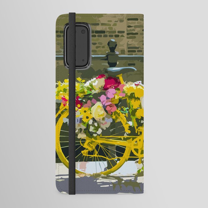 Springtime Floral Bike Ride Android Wallet Case