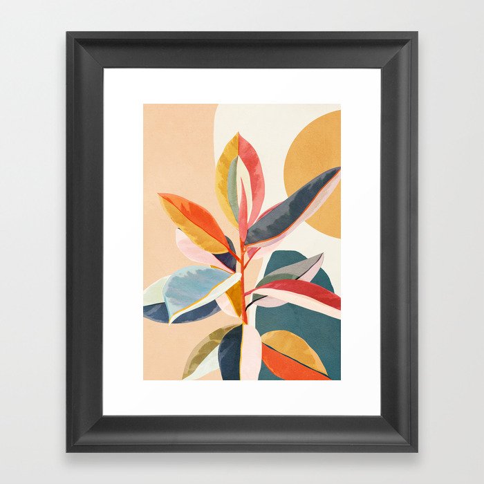 Colorful Branching Out 05 Framed Art Print