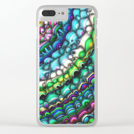 Curved Spectral Shapes Clear iPhone Case