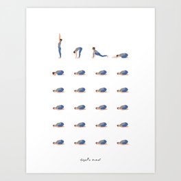 Funny Yoga Illustration Art Print