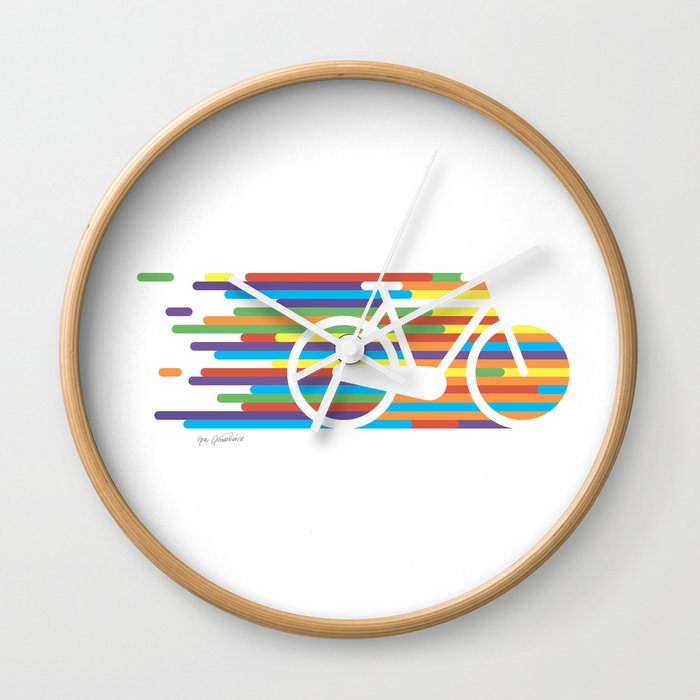 Colorful bicycle 1 Wall Clock