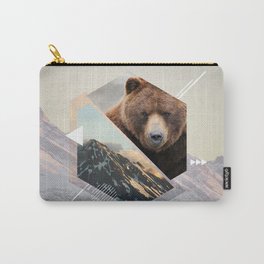 Geometria Espelhada Urso Carry-All Pouch | Bear, Graphicdesign, Minimal, Landscape, Digital, Geometric 