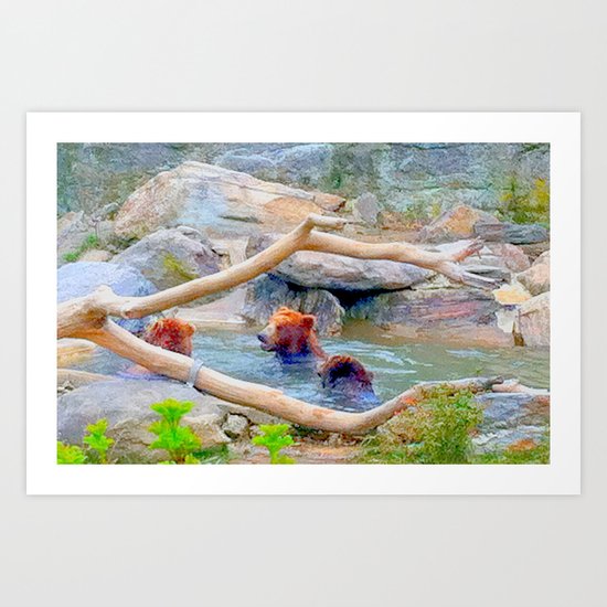 Wild Bears Art Print