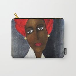Rare African American Portrait of Aicha Goblet in a Red Hat by Amedeo Modigliani Carry-All Pouch