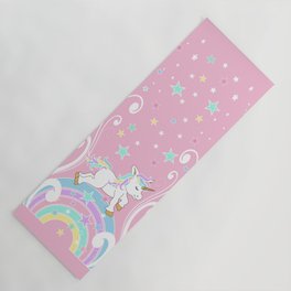 Starry Rainbow Unicorn Yoga Mat