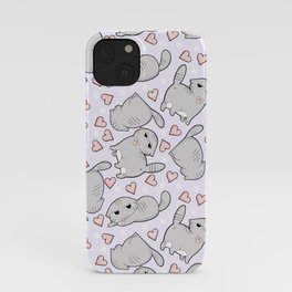 Angry Cat Candy Hearts iPhone Case