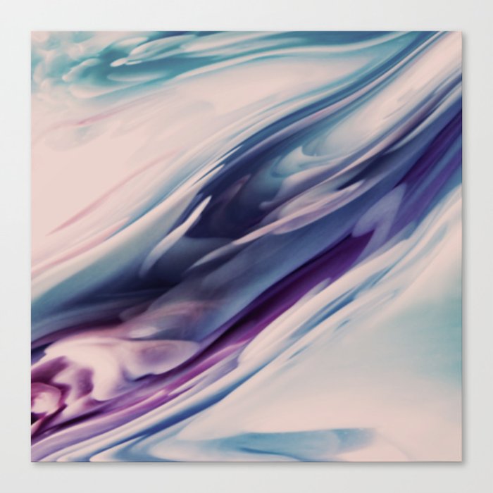 Deep Pastels Abstract Flow Canvas Print