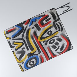 Mondrian Colors Graffiti Street Art  Picnic Blanket