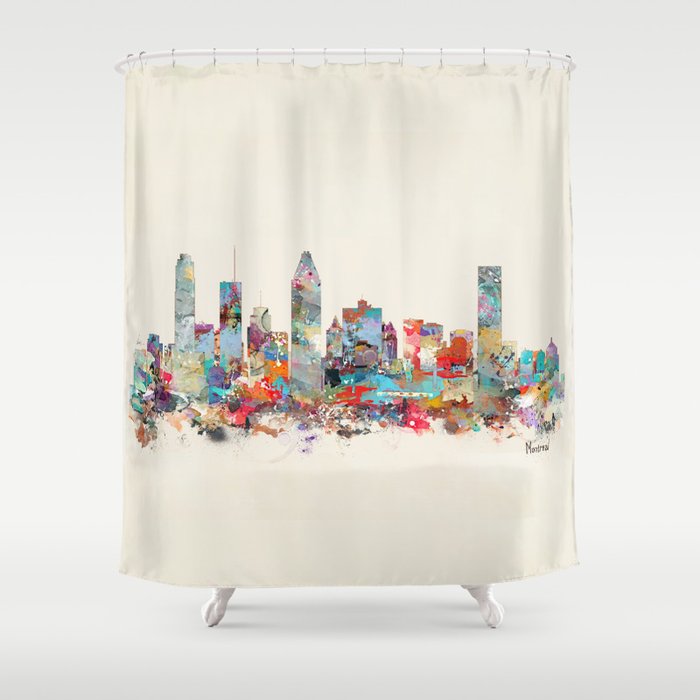 Montreal Quebec Skyline Shower Curtain By Bribuckley Society6