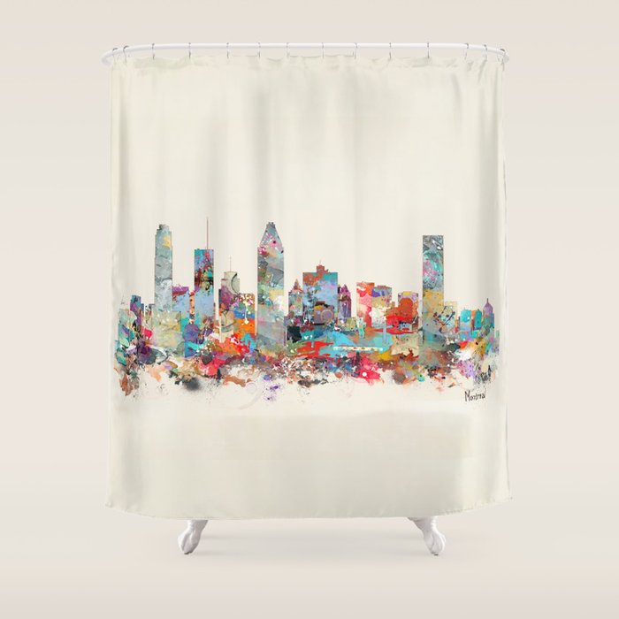 Montreal Quebec skyline Shower Curtain by bri.buckley Society6