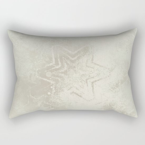 Delicate ivory star mandala Rectangular Pillow