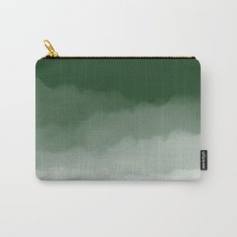 Forest Green Watercolor Ombre (green/white) Carry-All Pouch