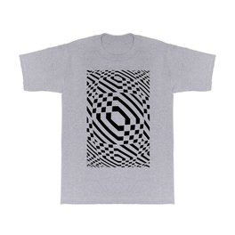 Tribute to Vasarely 1 -visual illusion T Shirt | Equipoise, Abstemious, Harmony, Balance, Rosace, Damier, Checked, Symmetry, Optical, Cosmatesque 