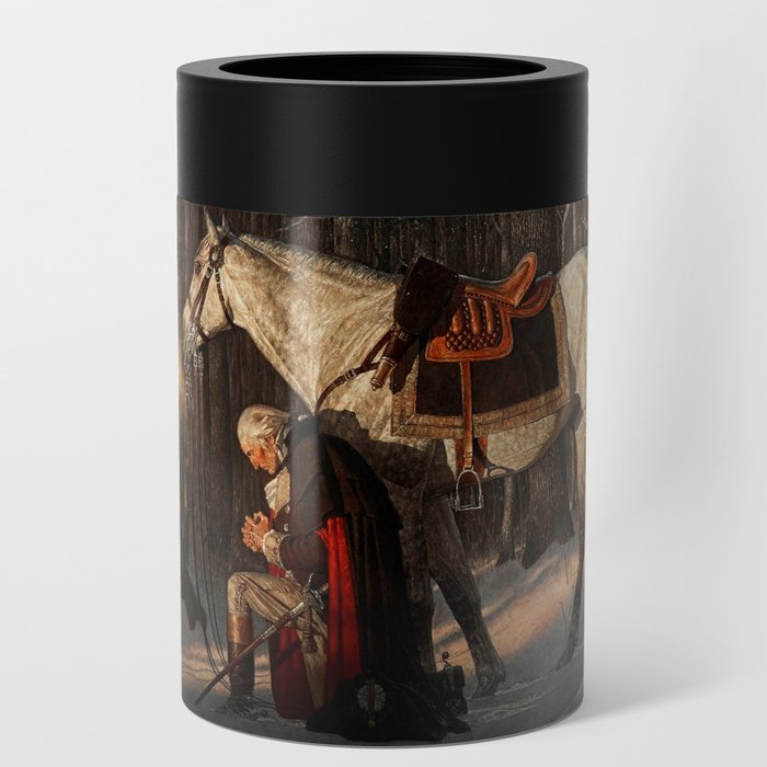 George Washington A Prayer at Valley Forge Can Cooler