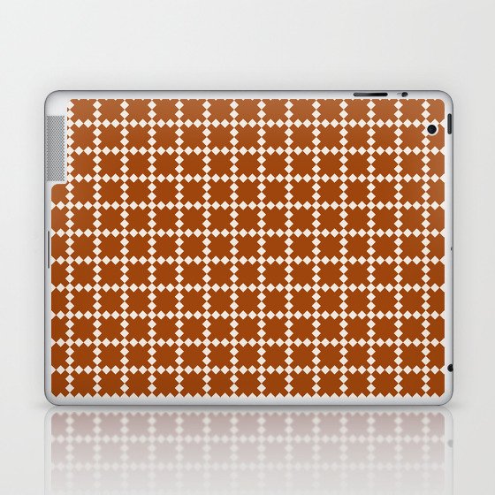 Geometric retro orange pattern Laptop & iPad Skin