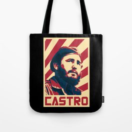 Fidel Castro Retro Propaganda Tote Bag